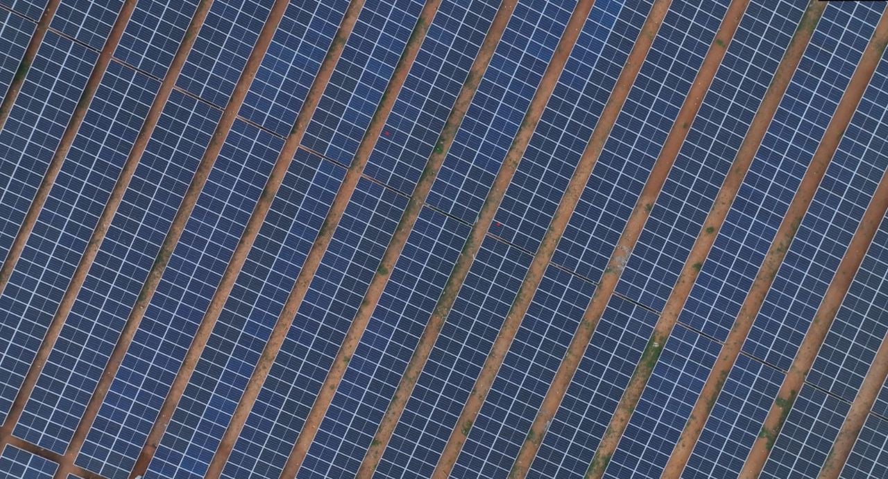 Nelai solar panels viewed from above