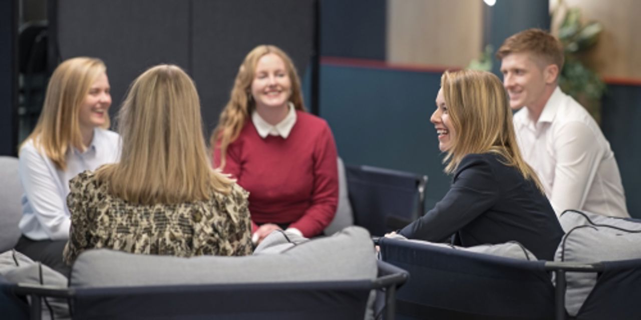 Group of young people laughing